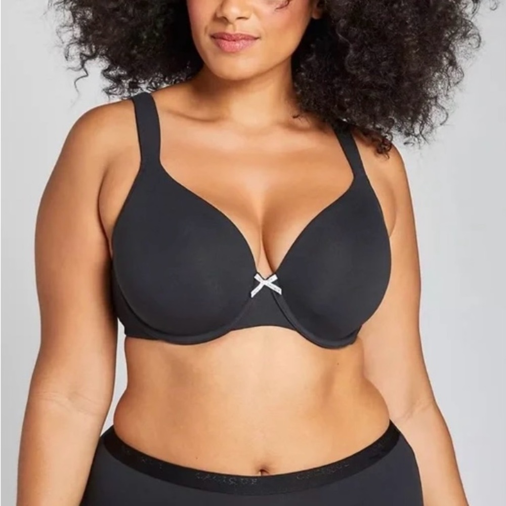 Cacique Black  36 FSeamless Plunge Bra Intimates